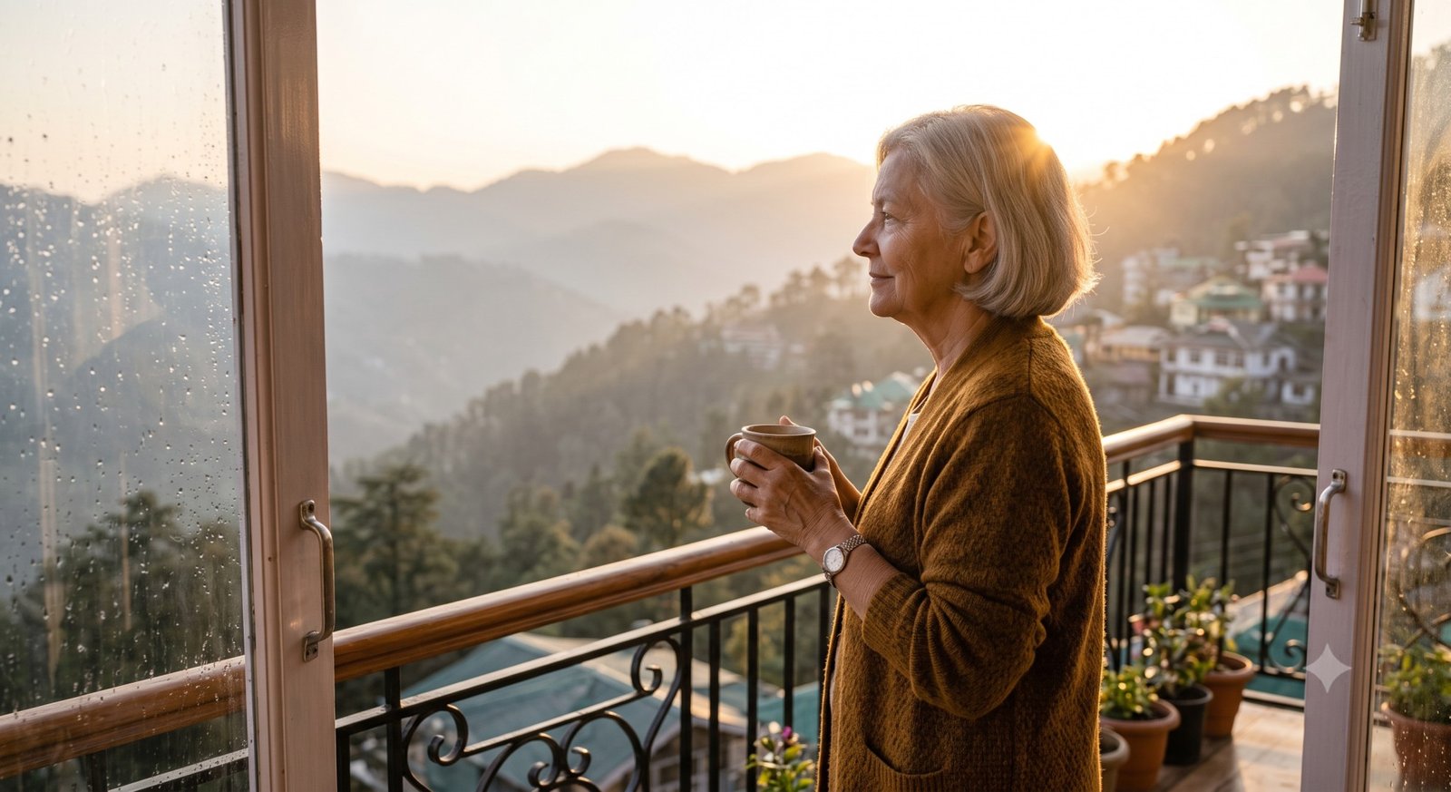 Person standing in golden morning sunlight outdoors to reset circadian rhythm.